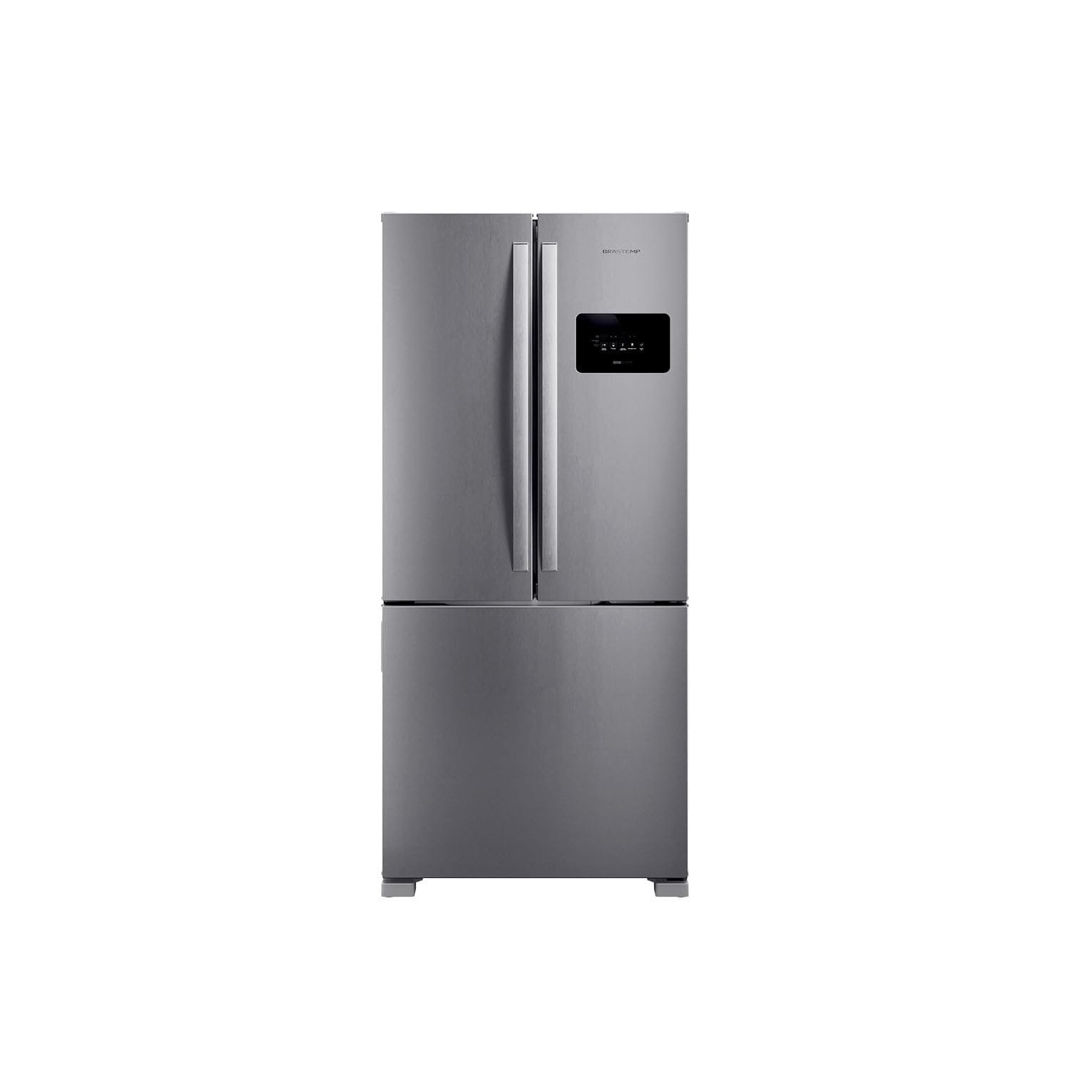Geladeira Brastemp BRO85MK French Door inox 559L em cozinha moderna