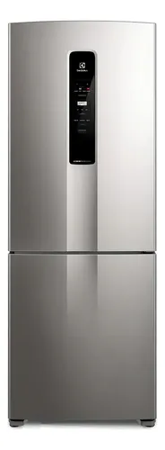 Geladeira Electrolux IB7S inox frost free inverse 490L com freezer inferior