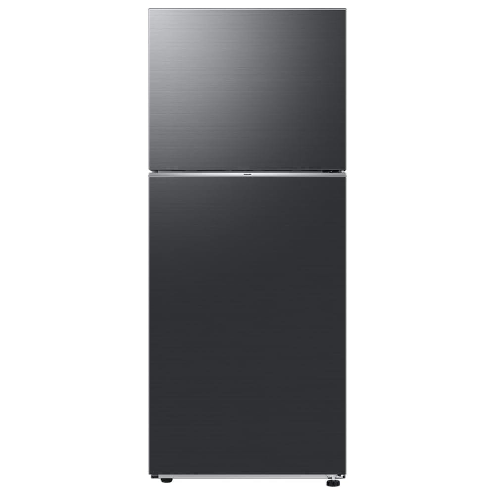 Geladeira Samsung RT38 duplex Black Inox com portas fechadas em cozinha moderna