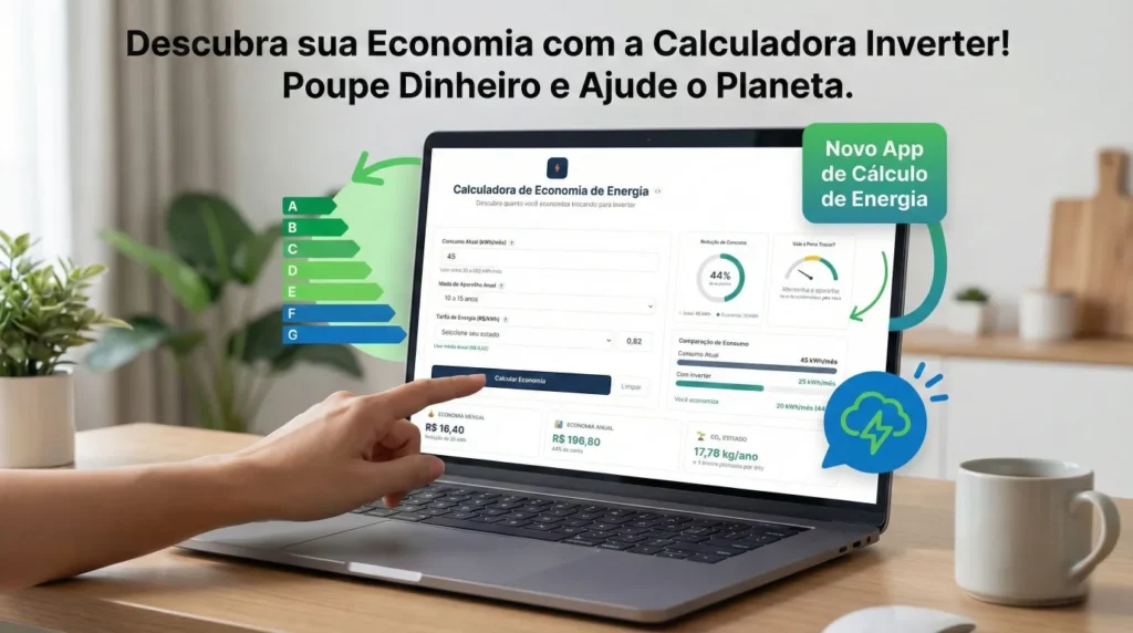 Calculadora de Economia de Energia para Geladeira Inverter