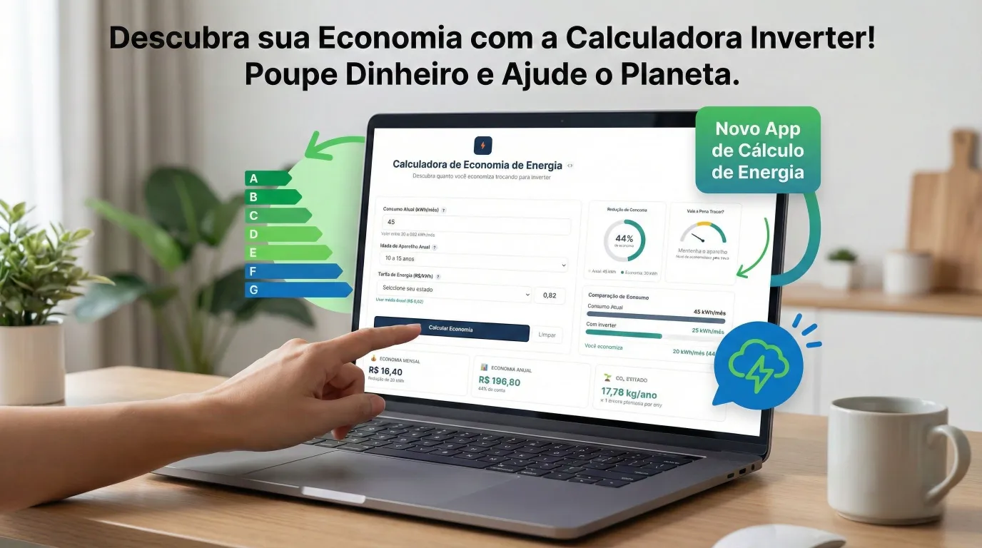 Calculadora de Economia de Energia para Geladeira Inverter