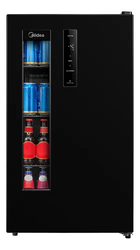 Cervejeira Midea MDRX150FGGDX preta 82L compacta com acabamento metal