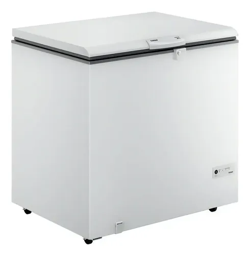 Freezer Horizontal Consul CHA31FB branco com rodinhas e design compacto