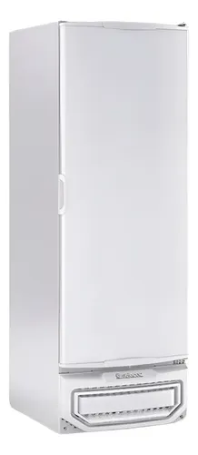 Freezer Vertical Gelopar GPC57BR branco com porta frontal, prateleiras aramadas e design profissional