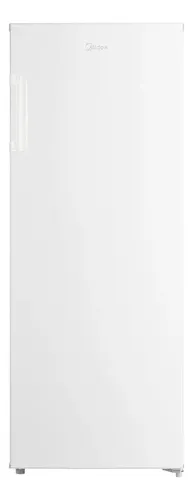 Freezer Vertical Midea MDRU276FZA011 branco com prateleiras de vidro e gavetas